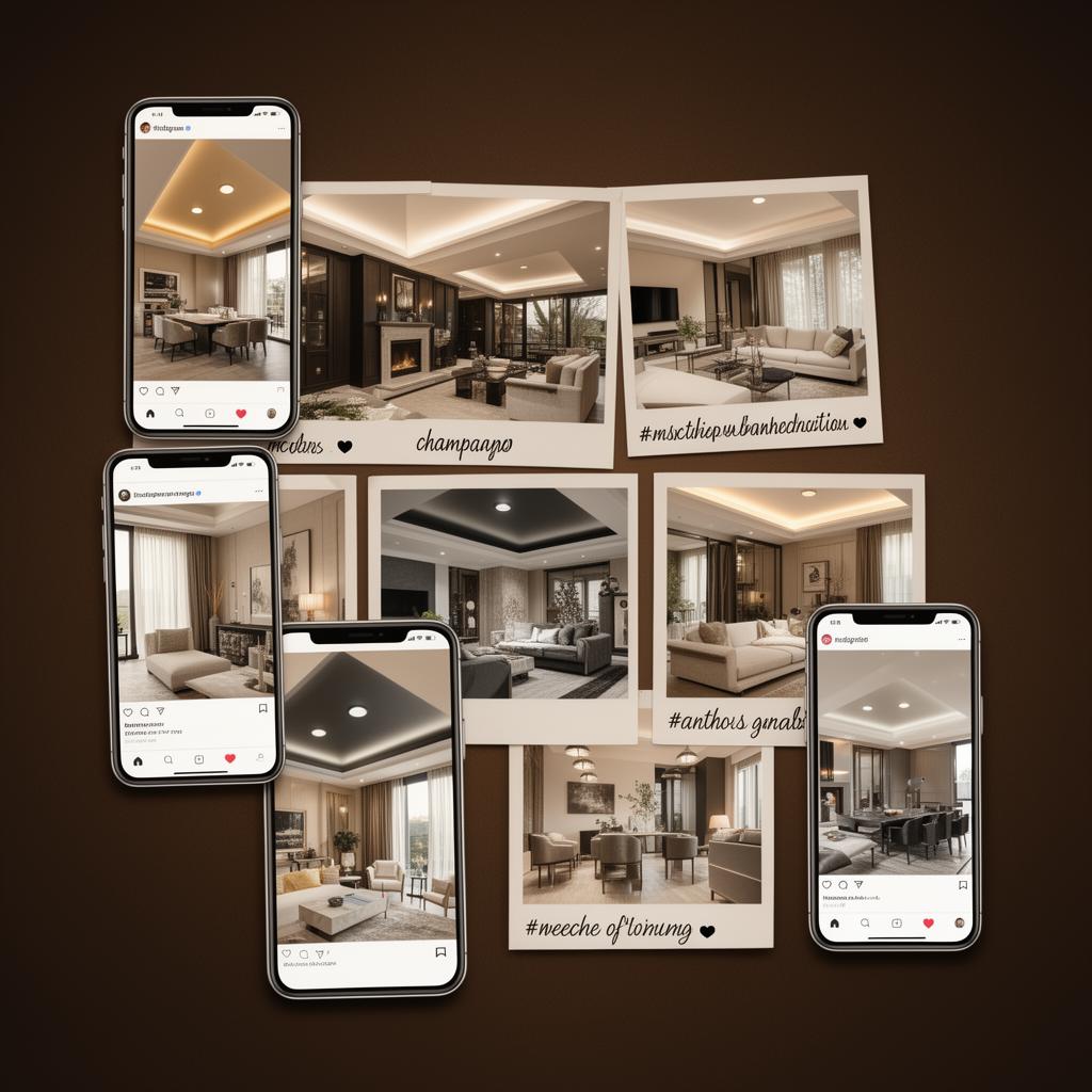 Social media samenwerkingen — interieurs met spots op kleur gedeeld door influencers